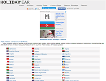 Tablet Screenshot of holidayyear.com